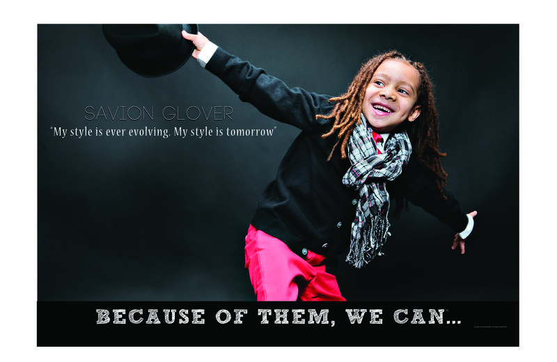 Child dressed as Savion Glover — Because of Them We Can campaign