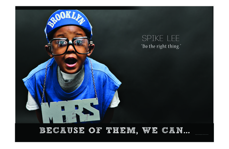 Child dressed as Spike Lee — Because of Them We Can campaign