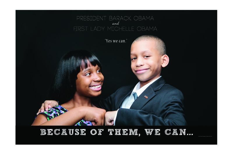 Children dressed as The Obamas — Because of Them We Can campaign