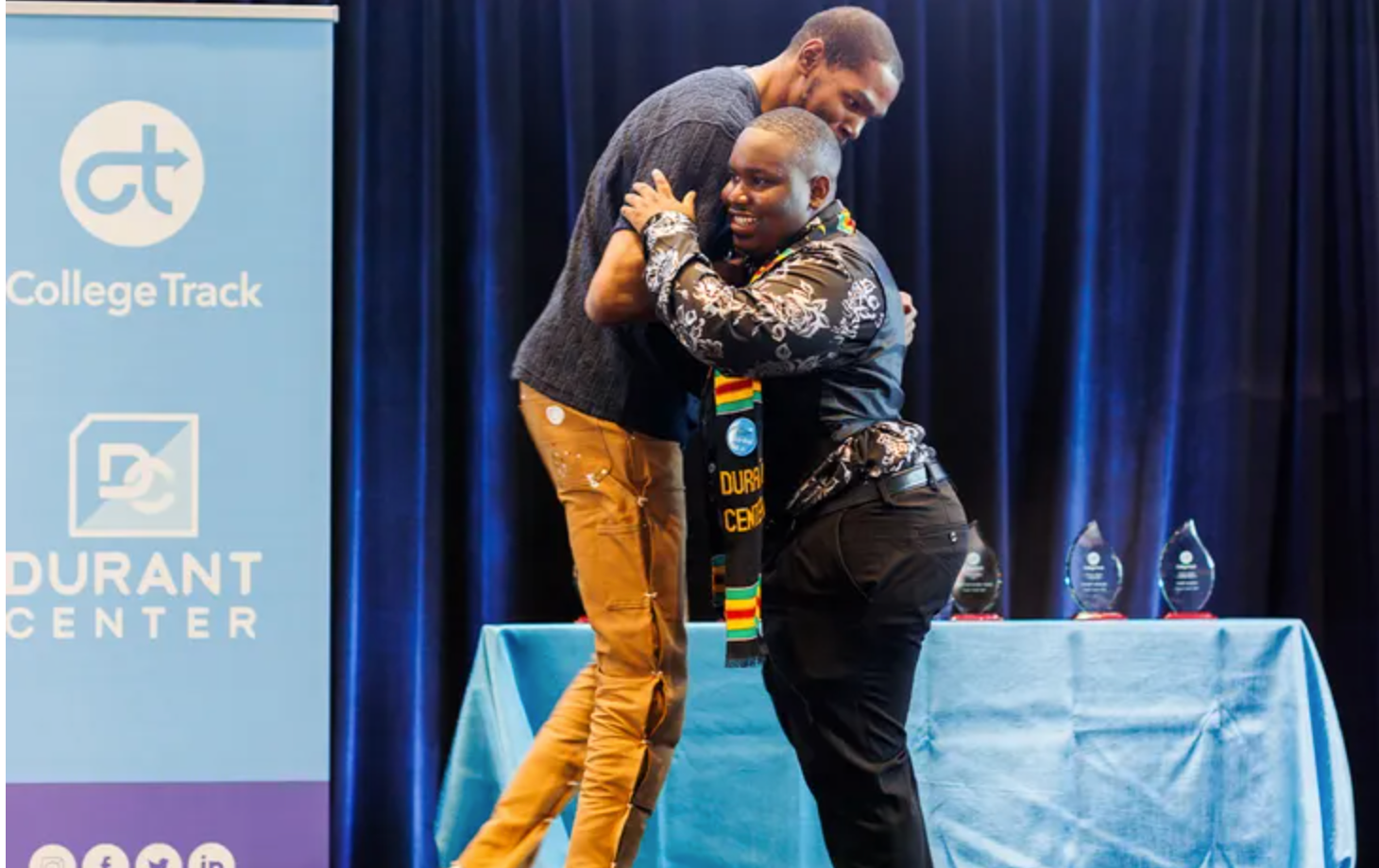Kevin Durant Celebrates Inaugural Graduating Class Of College Track At The Durant Center