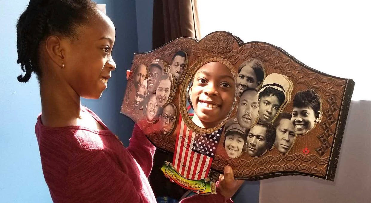 ‘Cardboard Artist’ Creates Mirror Featuring Black Heroes For Black History Month