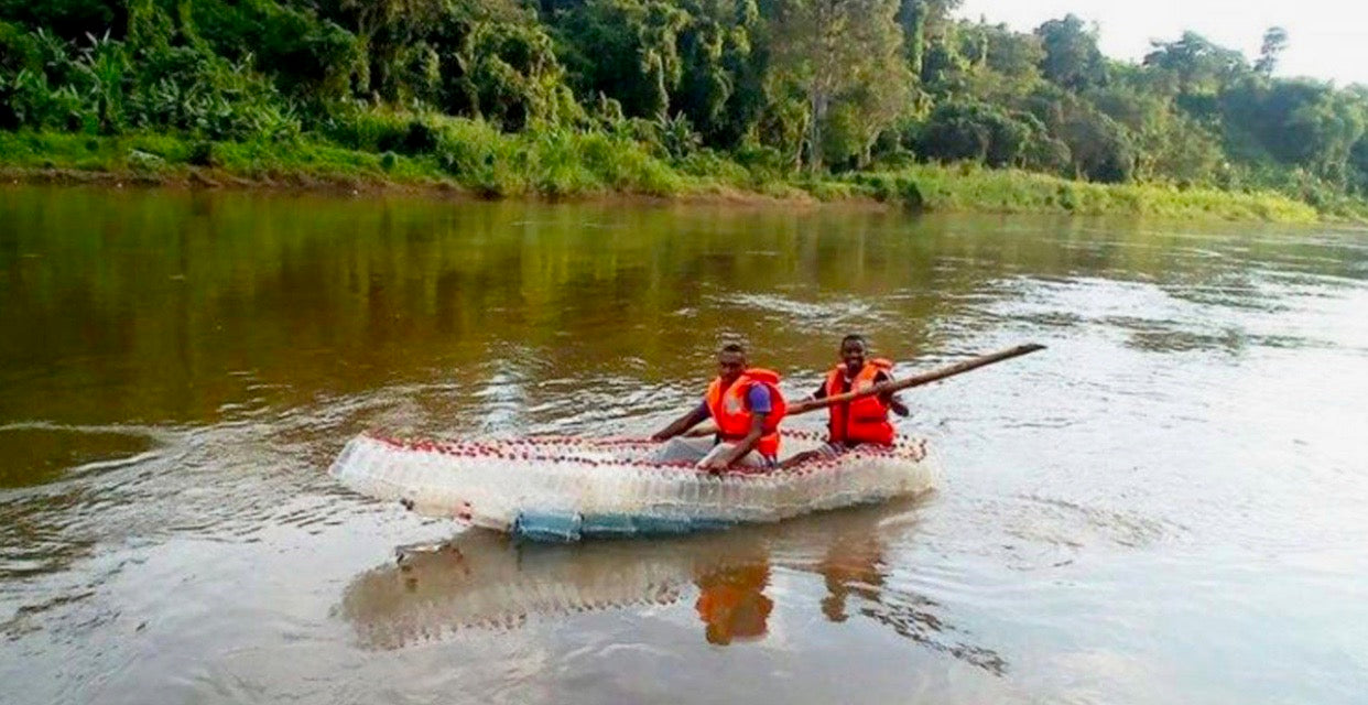 Student From Cameroon Is Making Boats Out of Recycled Plastic Bottles