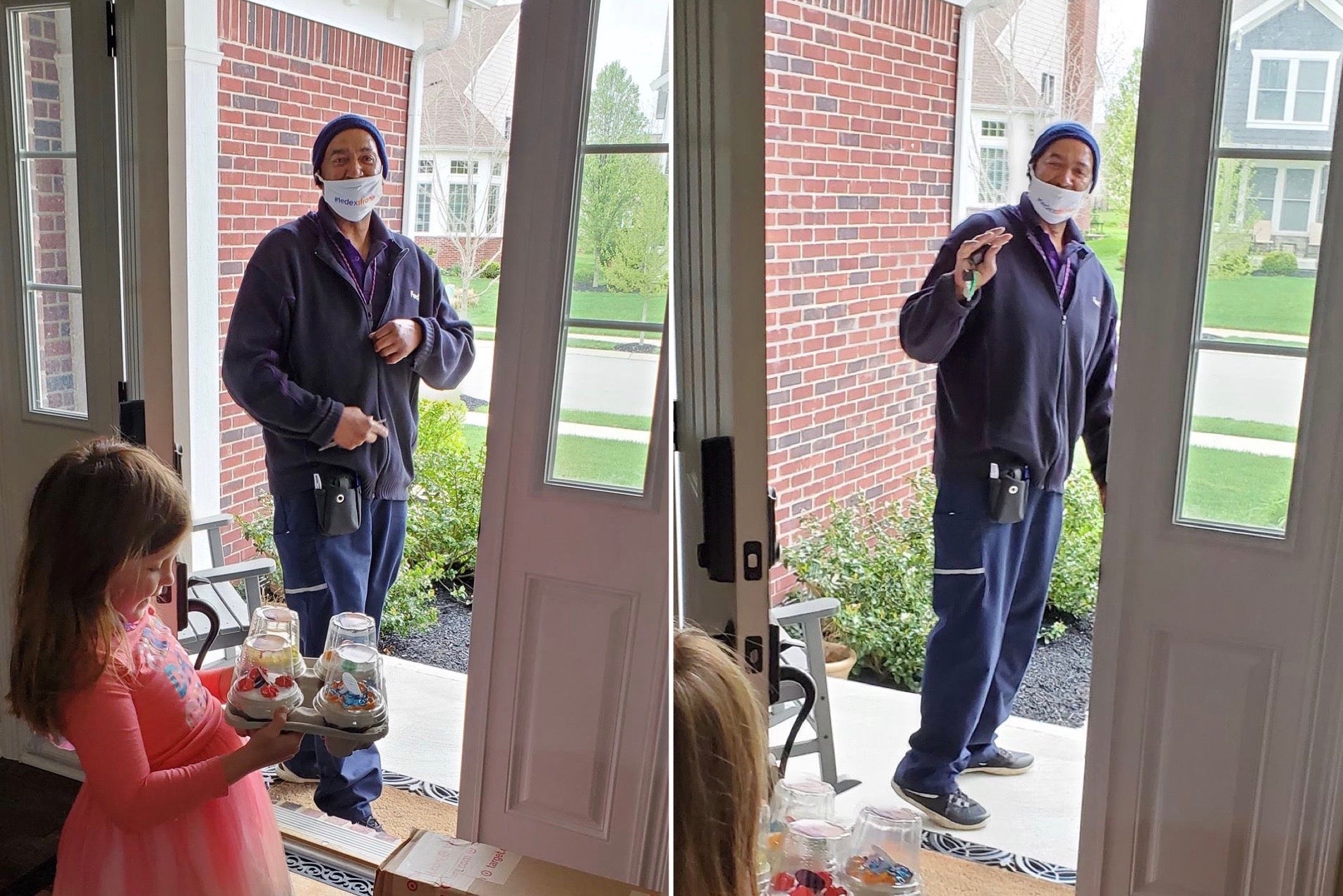 Indiana FedEx Driver Surprises Little Girl With Cupcakes On Her Birthday