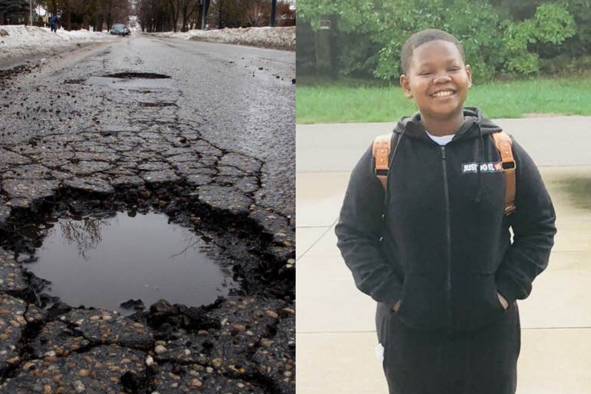 This 12-year-old Spent His Day Off From School Filling Pot Holes on His Grandmother’s Street