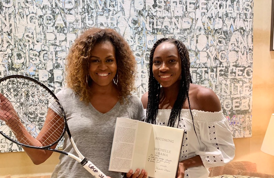 Michelle Obama and Tennis Phenom Coco Gauff Meet
