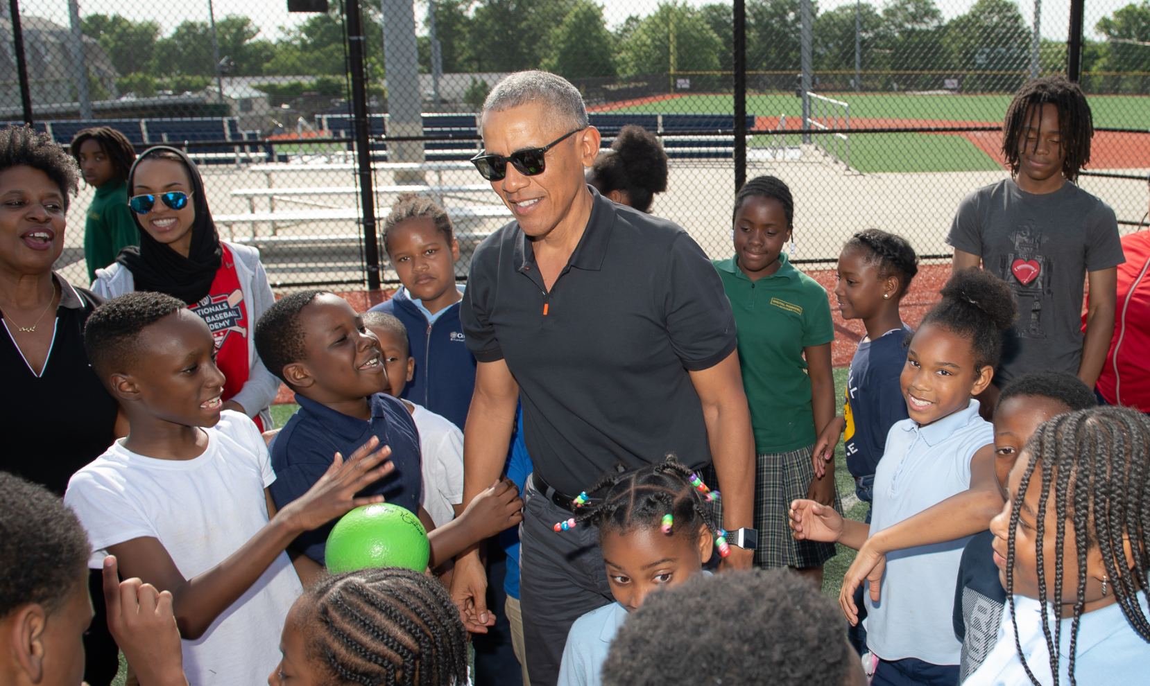 Forever President Barack Obama Surprises D.C. Youth and Joins Them in Play