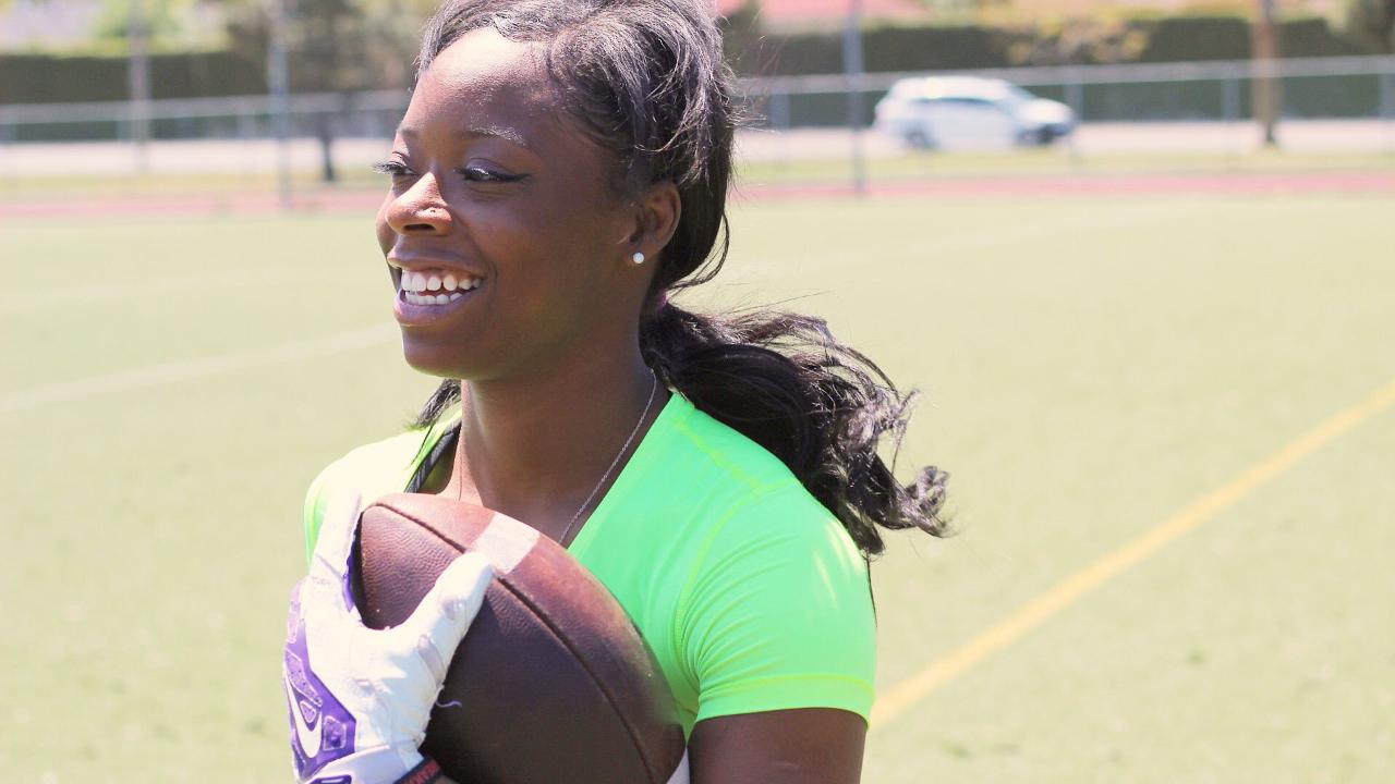 Harris Aspires to the First Woman NFL Player, and She