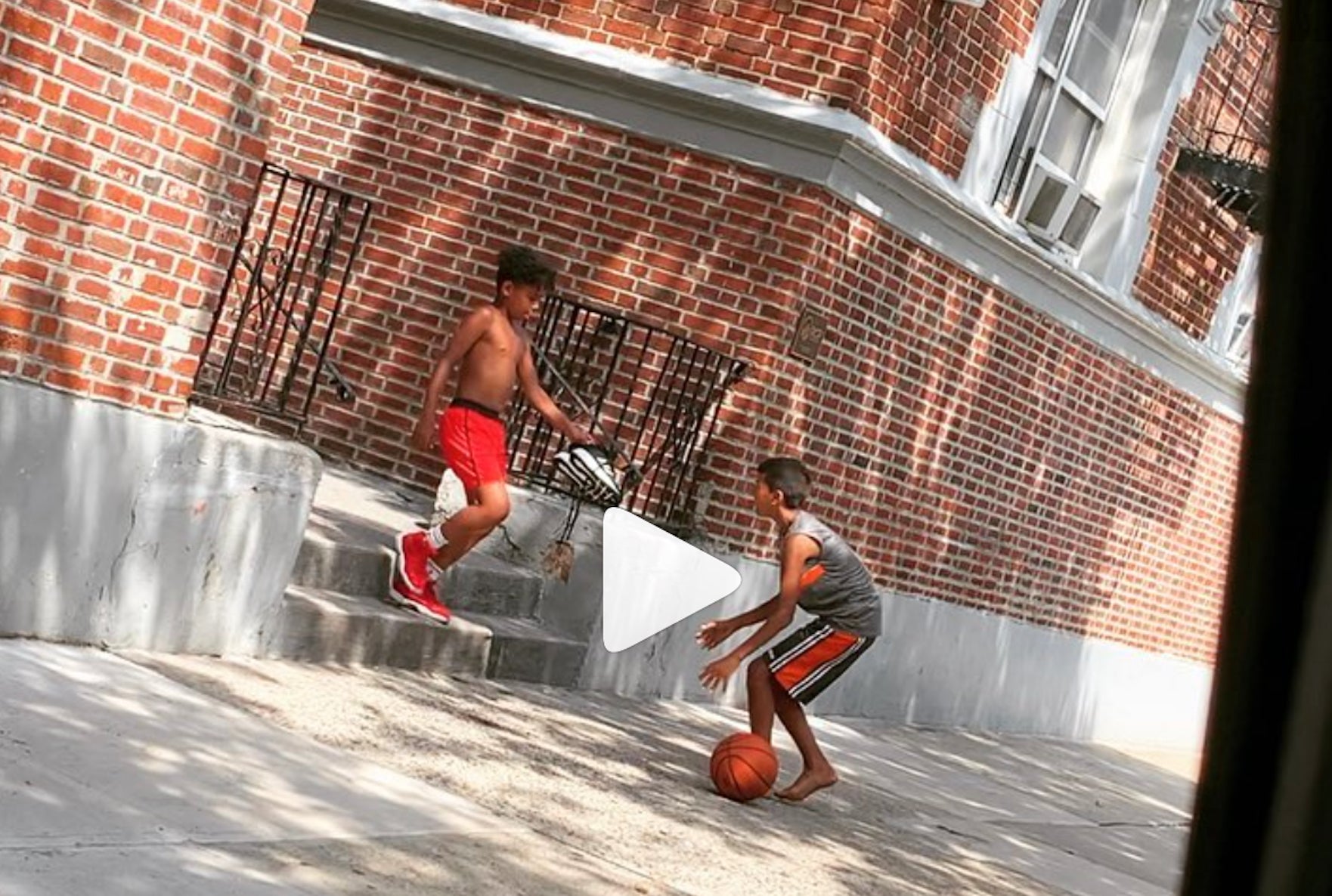 10-Year-Old Surprises Another Kid With New Pair of Shoes After Seeing Him Play Basketball Barefoot