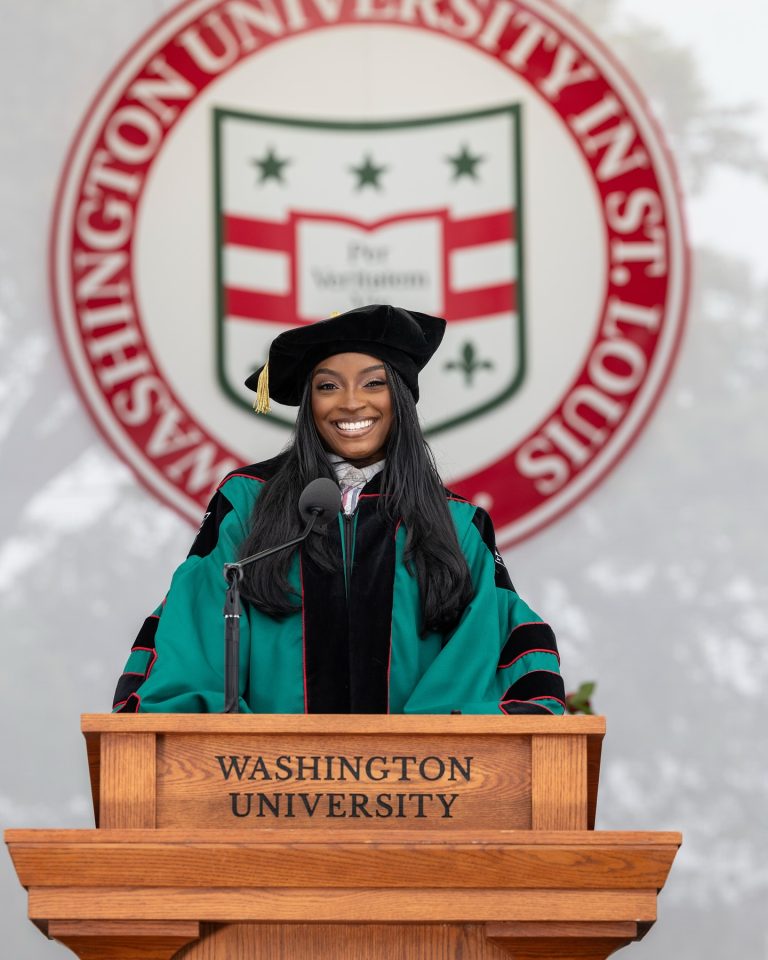 Simone Biles Receives Honorary Doctorate Degree From Washington University