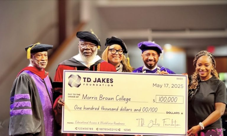 T.D. Jakes Makes Surprise $100K Donation to Morris Brown College
