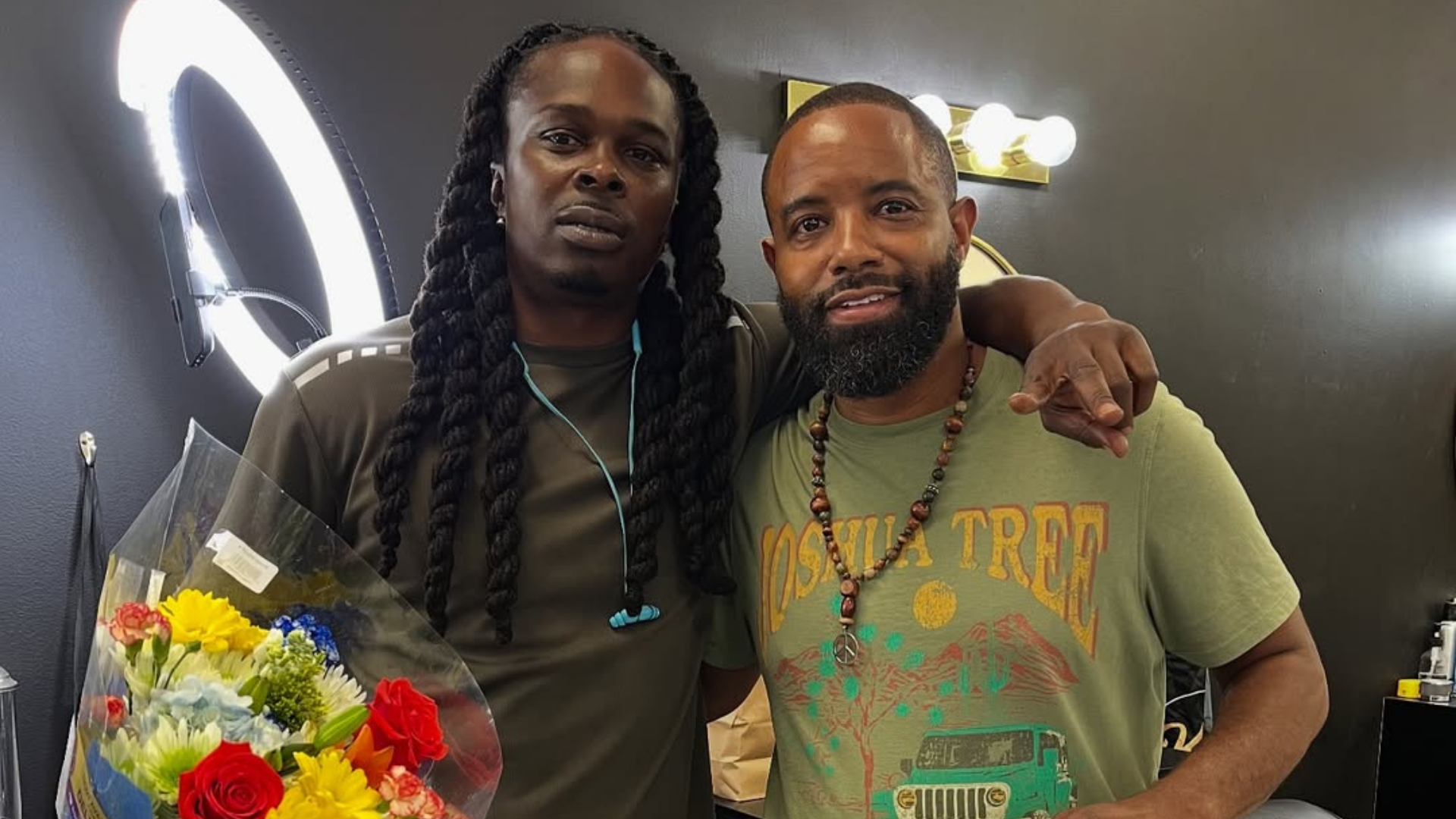 Man Honors His Barber with Flowers for Being There Through Hard Times